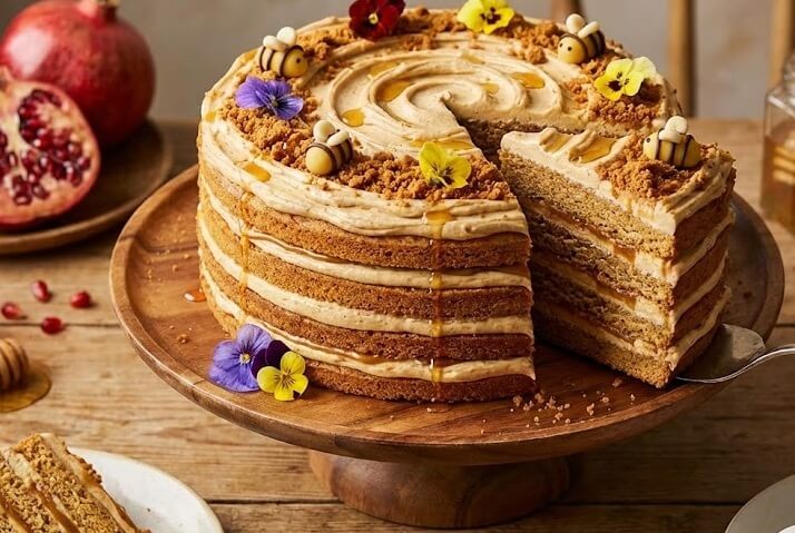 עוגת דבש שכבות לוטוס