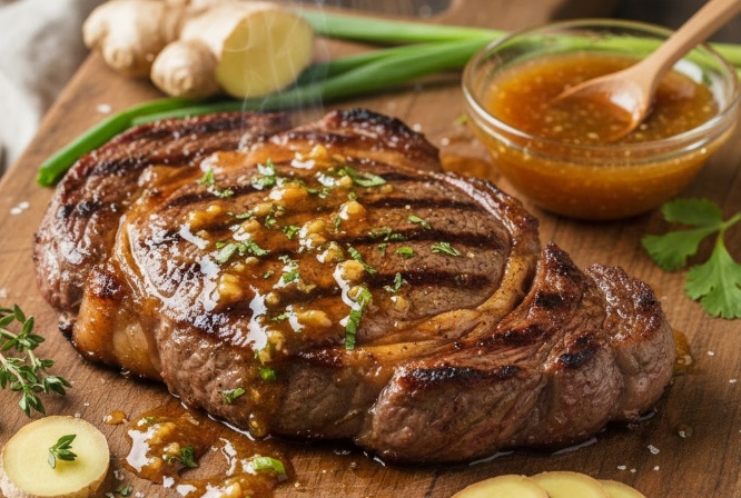 אנטרקוט במרינדת דבש וג'ינג'ר.