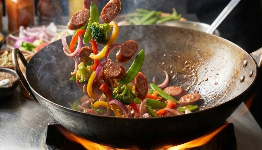  נקניקיות בקר מוקפצות