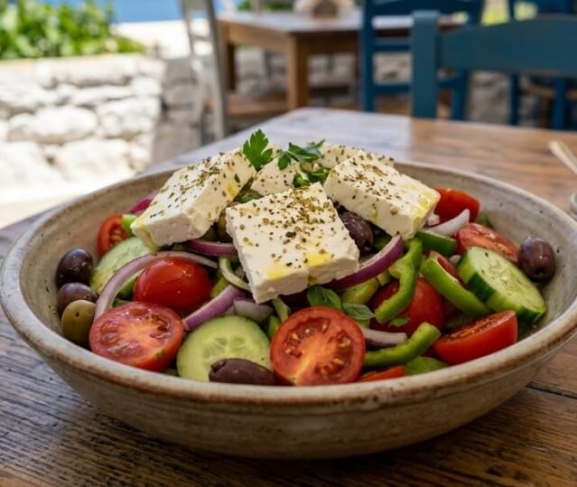  סלט יווני עם פטה 