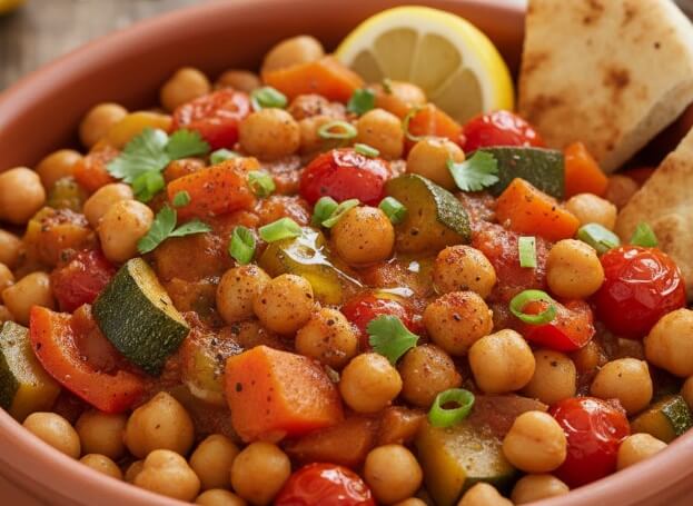    תבשיל חומוס וירקות