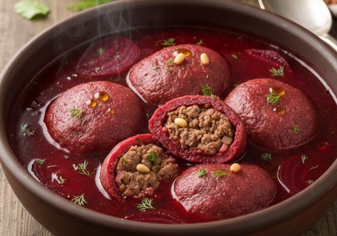 קובה סלק במילוי בשר 