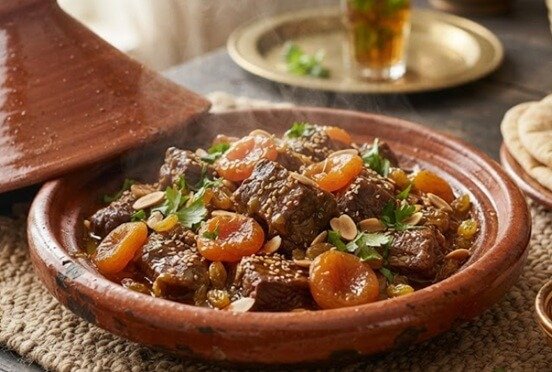 בקר עם משמשים ודבש