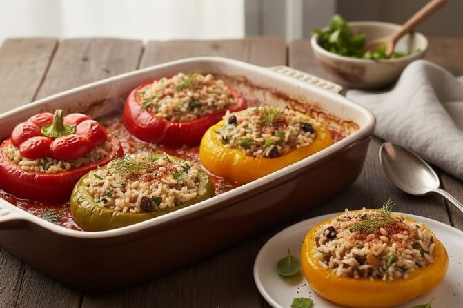 פלפלים ממולאים אורז