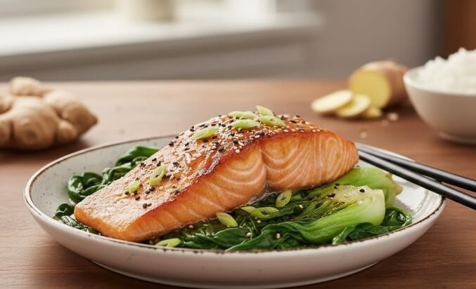 פילה סלמון ברוטב דבש סויה.