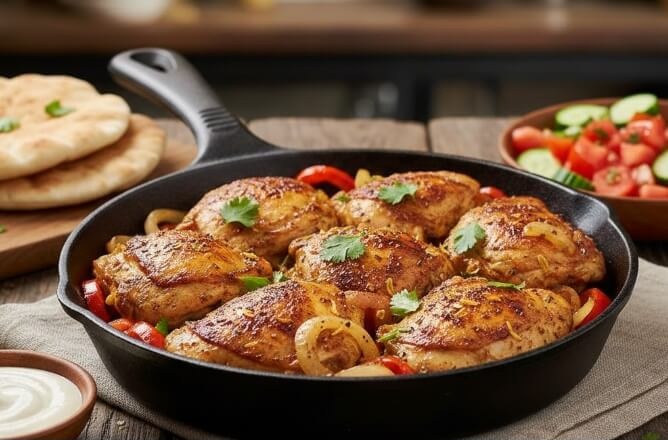 שווארמה פרגית במחבת  